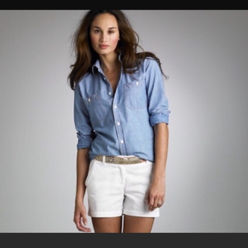 J. Crew White Chino Shorts sz 12